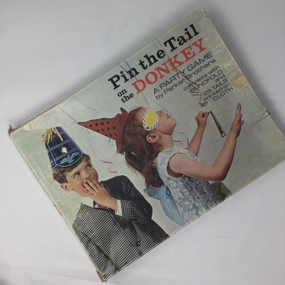 Pin the Tail on the Donkey Game Vintage - Picture 1 of 12